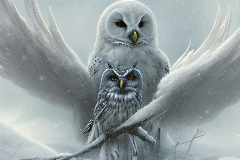 snow winged OWL