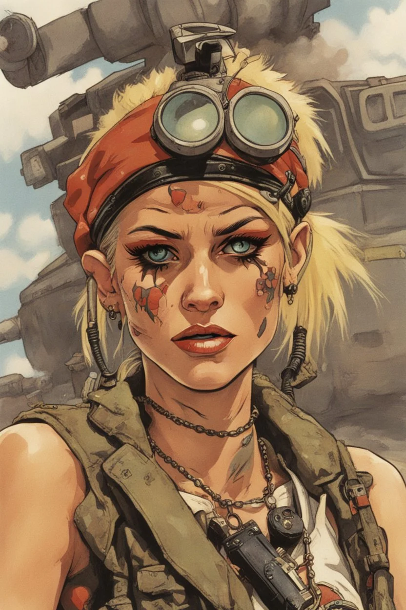 Tank Girl in her iconic scene