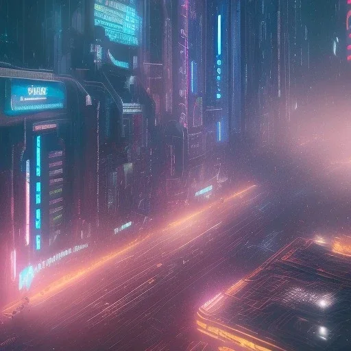 afterlife in the digital void, thriller vibe, 4k, moody cinematic lighting, realistic, highly detailed, blade runner style future Tokyo, blue and purple, highly detailed, conceptual art, volumetric, octane render