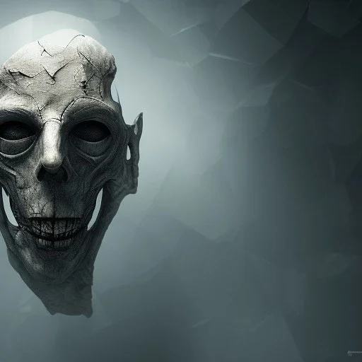 Mystery horror mask,Ambiance dramatique, dramatic lighting, volumetric lighting, hyperrealisme, 8k, high quality, lot of details, fit within portrait