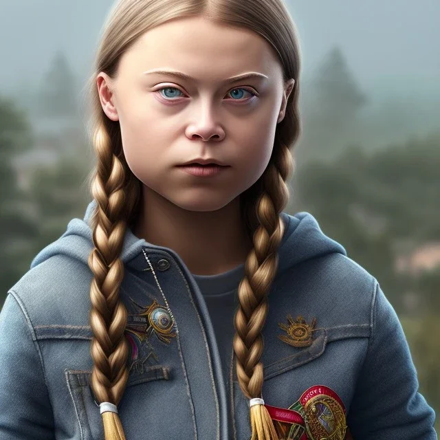  Greta Thunberg of mutant, perfect composition, hyperrealistic, super detailed, 8k, high quality, intricate details, highly detailed