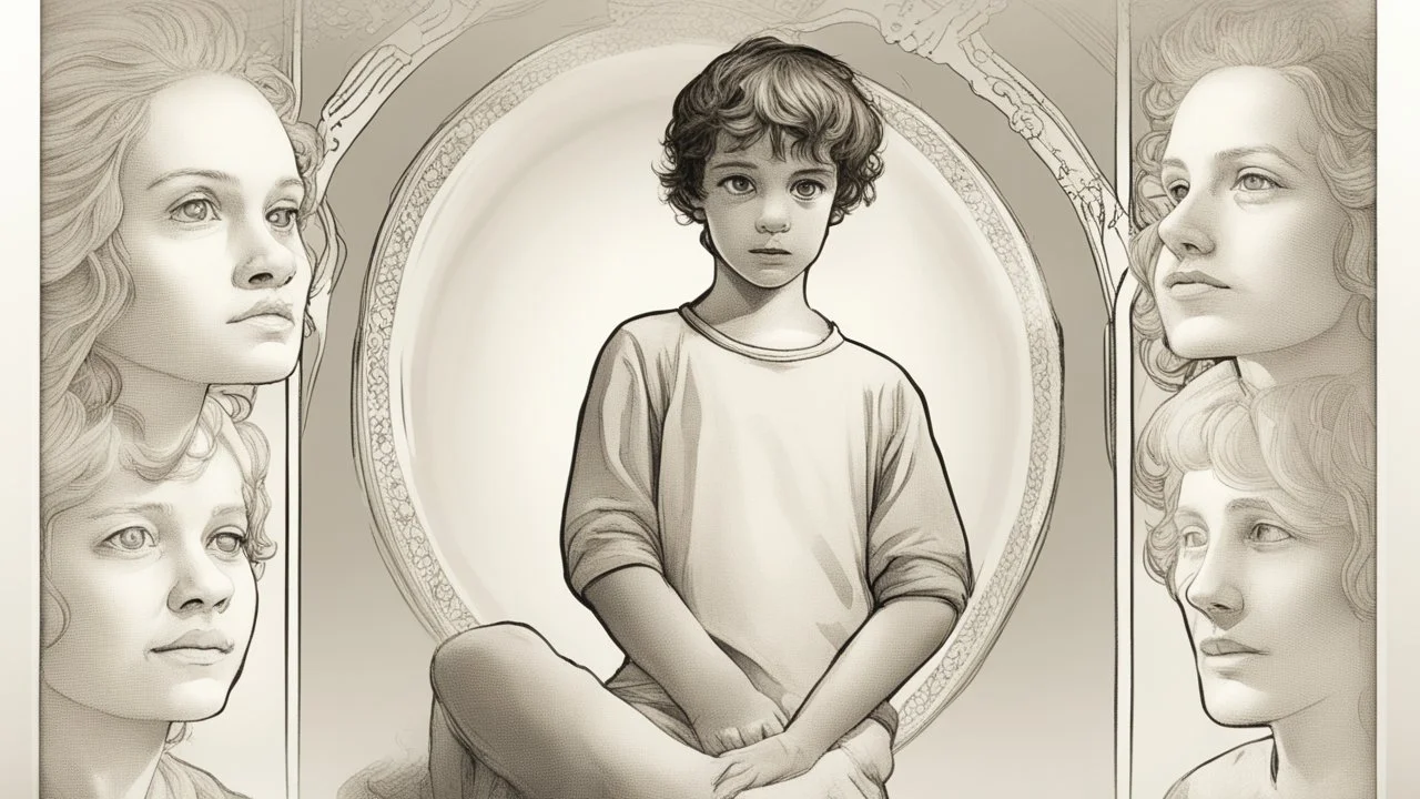 "The thumbnail image represents the story of Luke Ruehlman, the child who recalls a past life as a woman. The image shows Luke's face with a youthful smile and puzzled expression. In the background, there are visual effects related to reincarnation and past life, reflecting the mystery and intrigue surrounding this unique story."