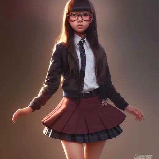 Jenna ortega with black school uniform, seifuku, pleated miniskirt, overknee socks, painted by artgerm and tom bagshaw, fantasy art, dramatic lighting, highly detailed oil painting, volumetric lighting