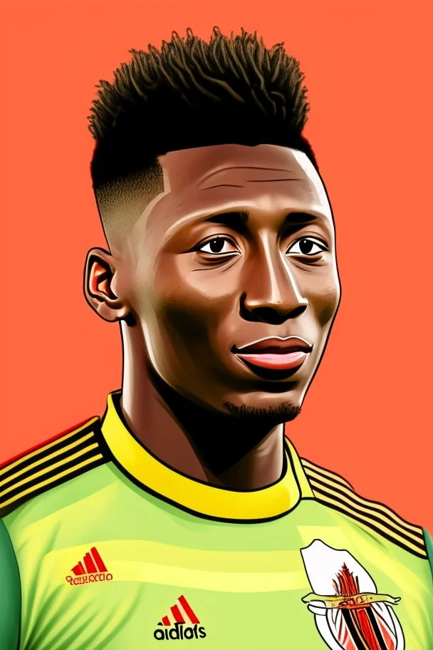 Andre Onana Footballer ,cartoon 2d