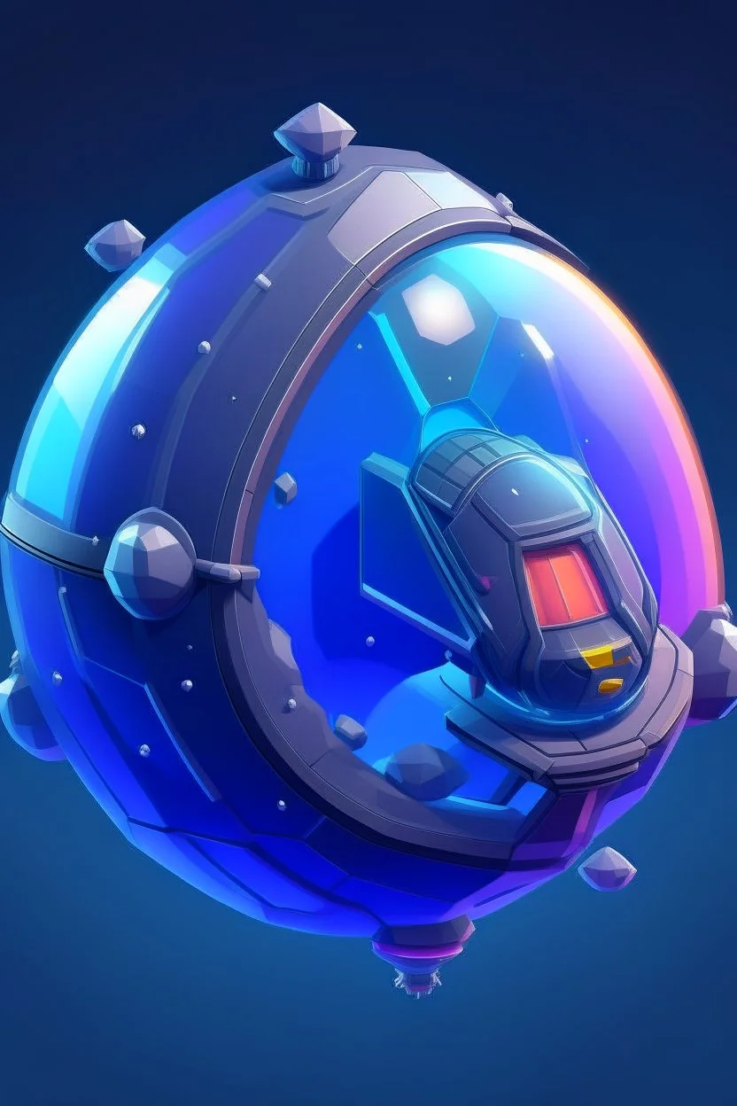 lowpoly spaceship bubble