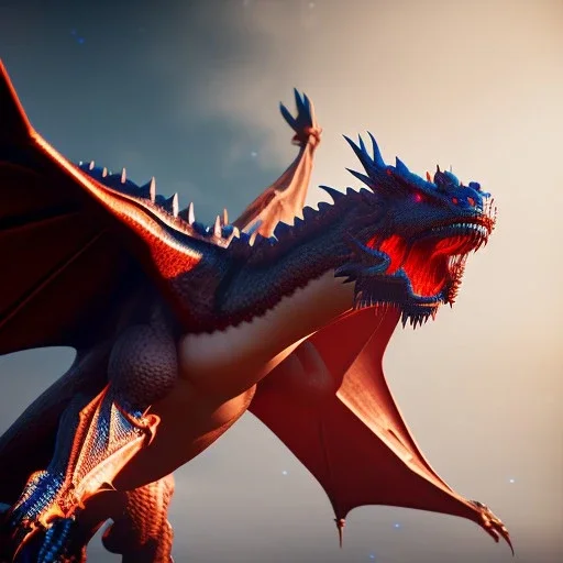 World destroyer dragon,Epic,unreal engine 5, 8k resolution, photorealistic, ultra detailed