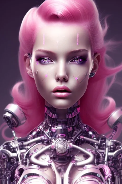 cyborg, pink hair, sexy, perfekt, real, dream