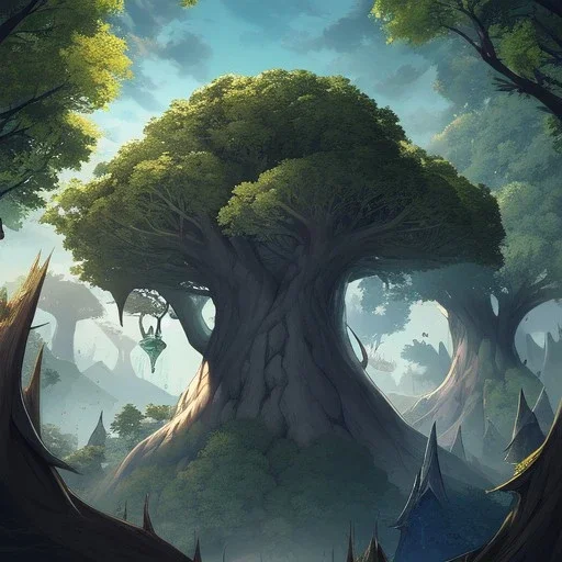 huge tree of life with roots