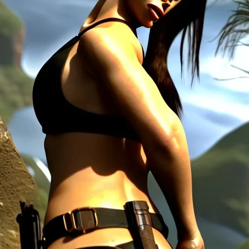 lara croft lustfully oogling me