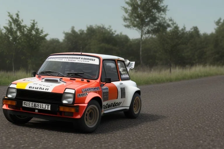 Renault 5 turbo car , rally