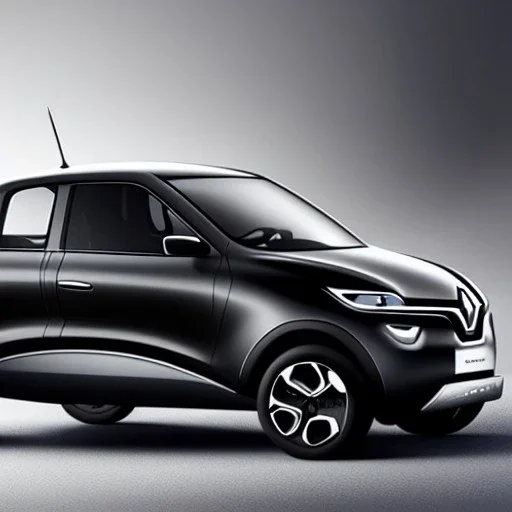 Renault Zoë pick up truck, designer's sketches, whole car, profile