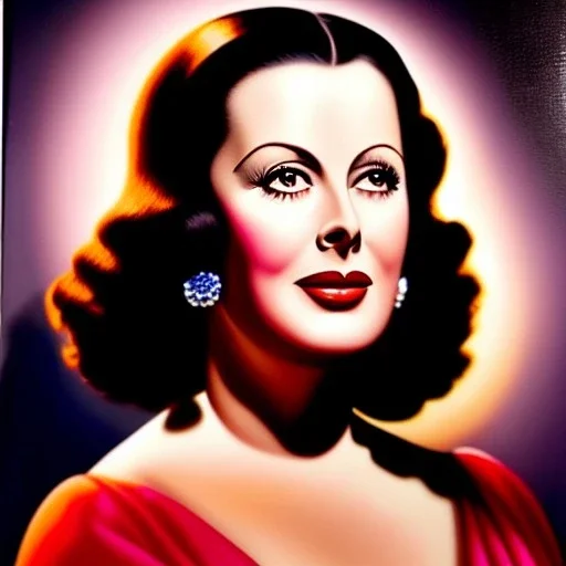 Ultra detailed fullbody Portrait in oil on canvas of busty Hedy Lamarr,extremely detailed digital painting,ultrarealistic skin,intense stare, extremely detailed face, crystal clear eyes, mystical colors ,perfectly centered image, perfect composition, rim light, beautiful lighting,masterpiece ,8k, stunning scene, raytracing, anatomically correct, in the style of Simon Bisley and Ohrai Noriyoshi and robert e howard and Steve Jung and Wizyakuza and uncannyknack.