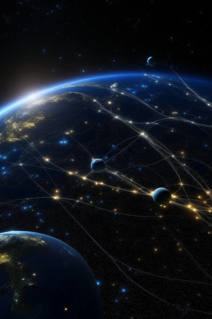 the galaxy connect earth and other planets with neurones