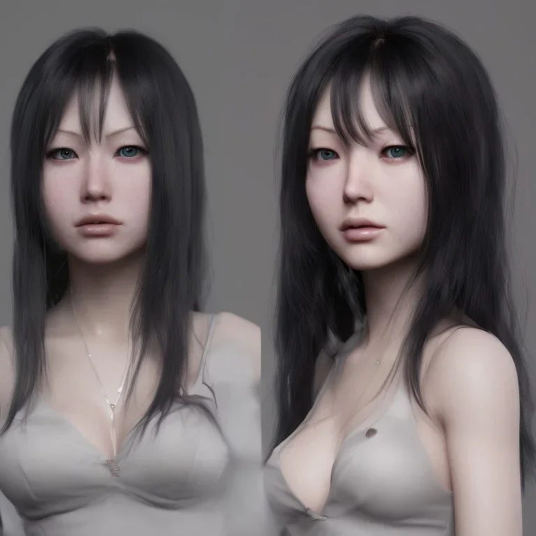 hitomi tanaka, long black hair, realistic, intriacte detail, sci-fi fantasy style, volumetric lighting, particales,highly detailed,cinamatic, deep colours,8k