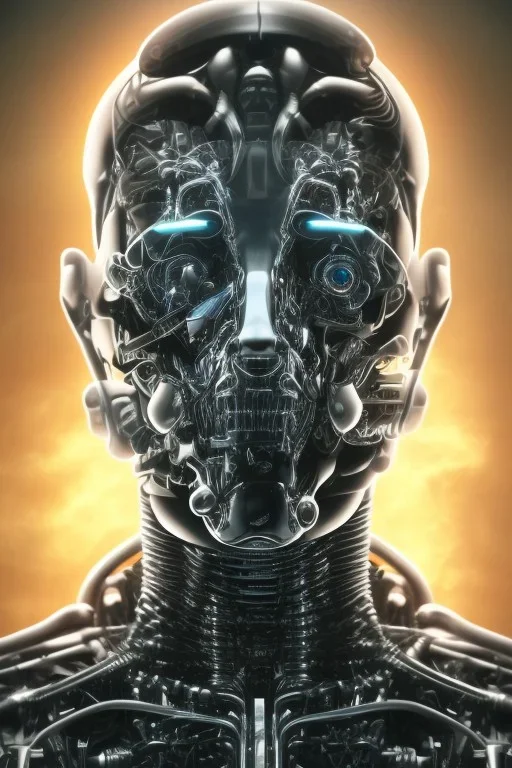 future, cyborg ,head , terminator, brain, men