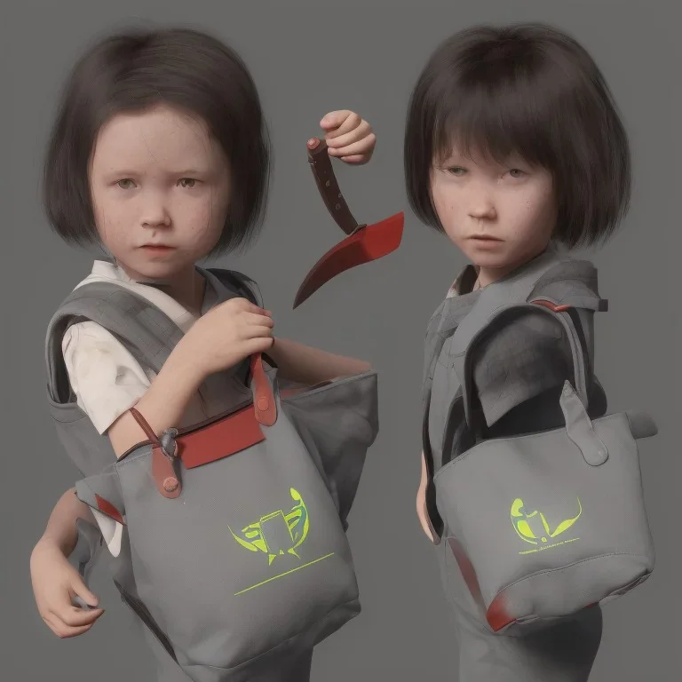 Children's bag, violence knife