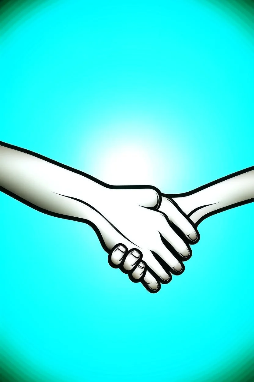 Handshake as a symbol of social help. colour