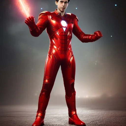 Cosmic super hero, Red costume,8k HD image,