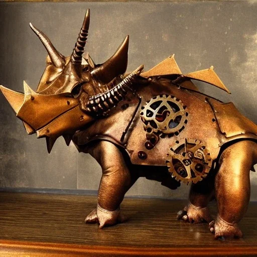 steampunk triceratops