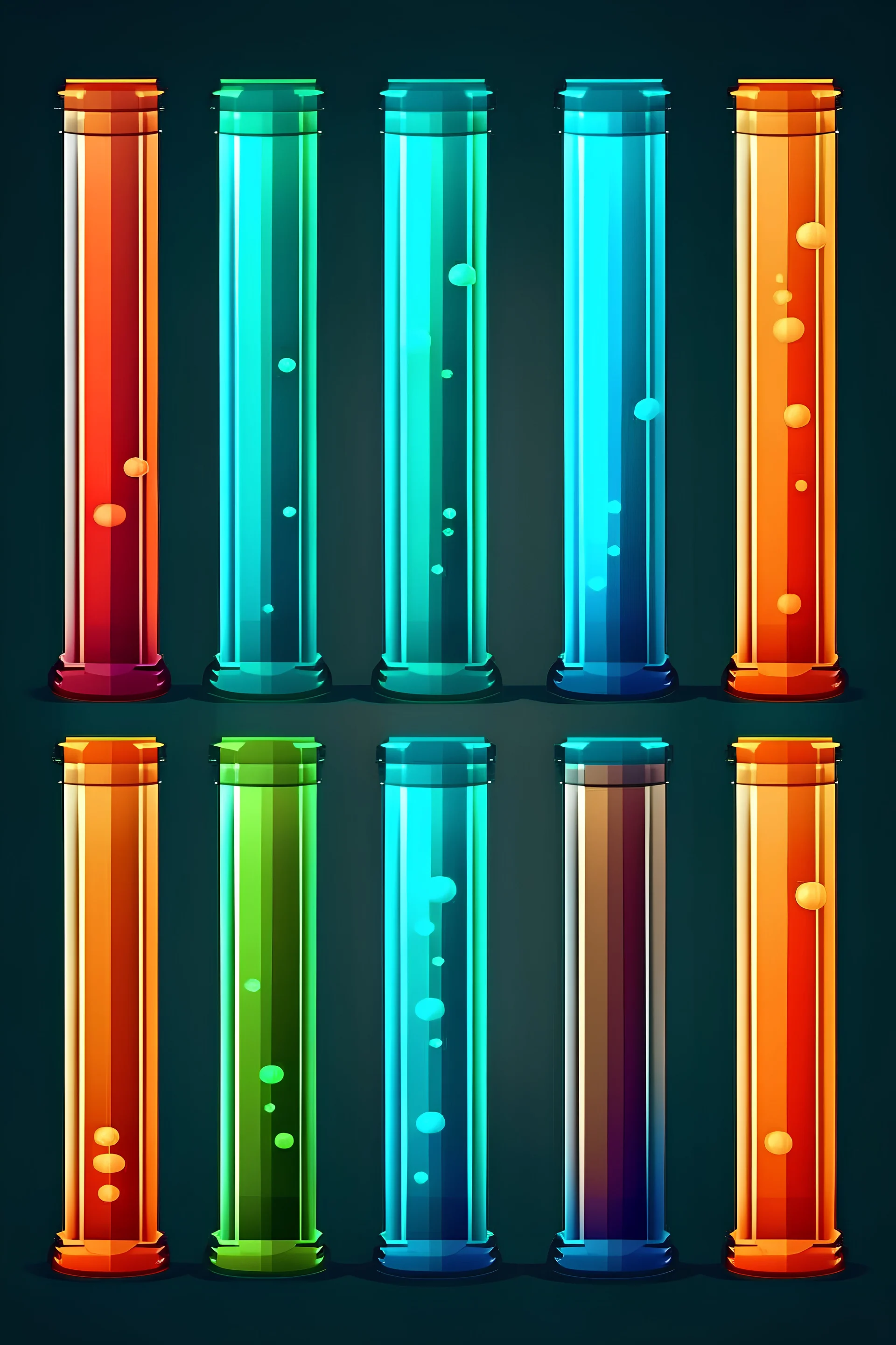 2D Vector-based Animation Test Tubes