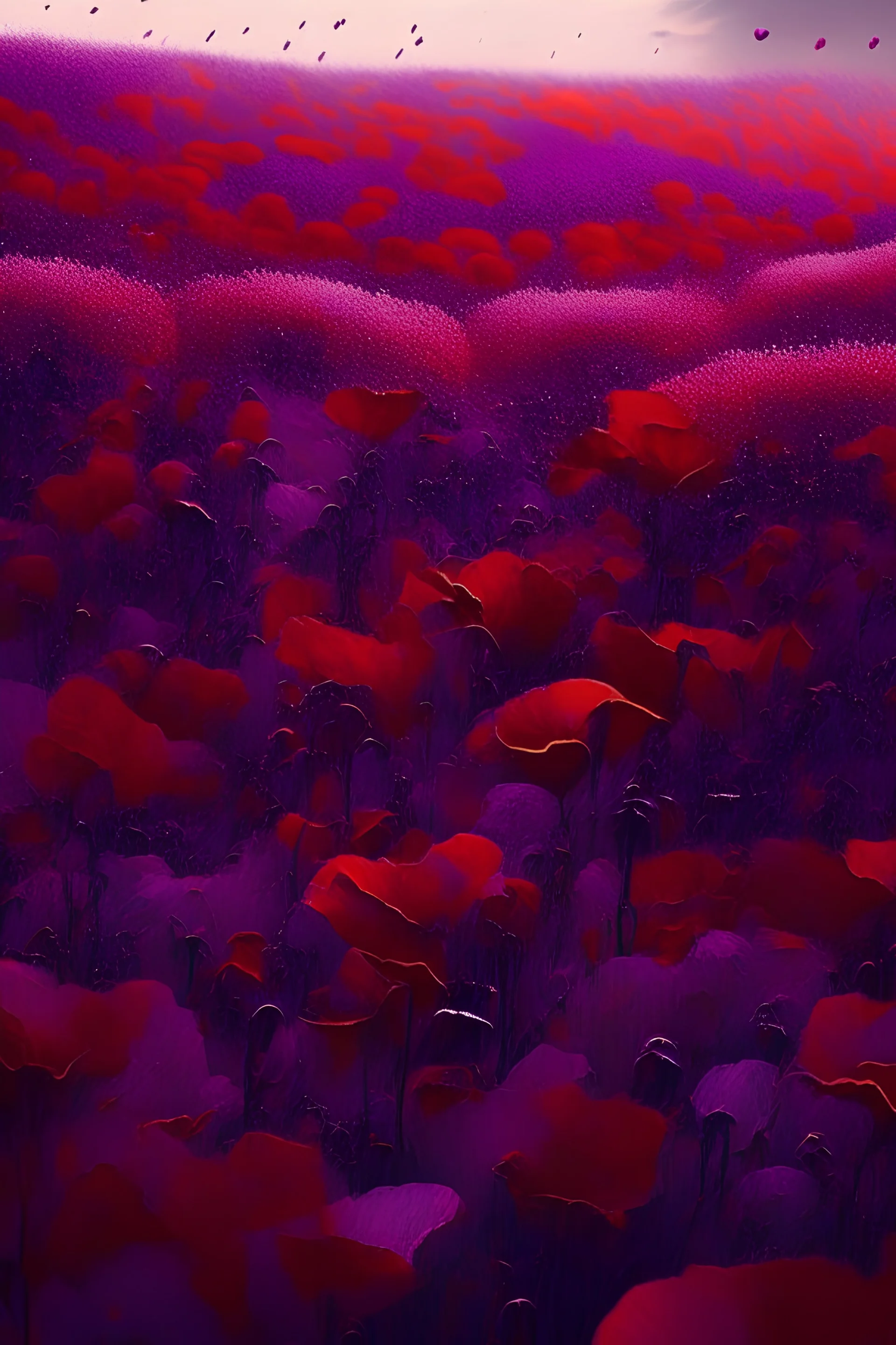 A generous name on a sea of red and purple
