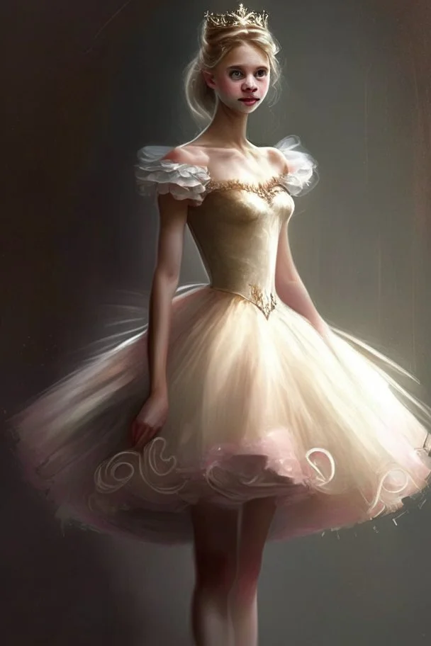 aesthetic princess with long pink dress