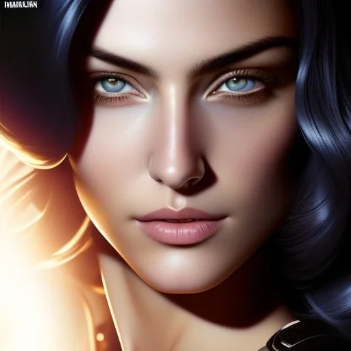 artgerm, joshua middleton comic cover art, pretty friendly phoebe tonkin as death sandman comic death appears as a young, attractive, slim woman of average height in her early to mid 2 0's. she has very pale skin, dark eyes, long jet - black hair that she wears in a variety of styles and has an eye of horus painted under one of her eyes. she prefers to dress casually and she always wears black clothing usually in the form of a black tank top and slim jeans, smiling, full body, symmetrical eyes,