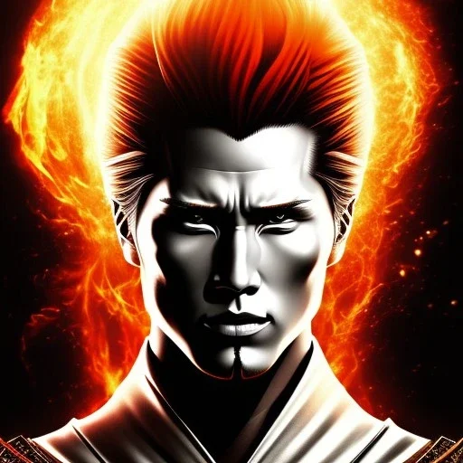 "Ichigo Kurosaki, Large Scale Head and Shoulders Portrait, 8K Resolution Portrait by Tite Kubo, pinterest, anime style."