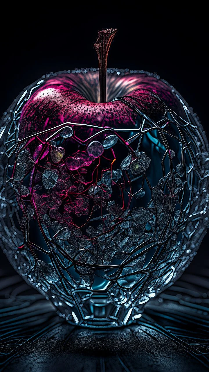 Chrystal Apple in w dark room