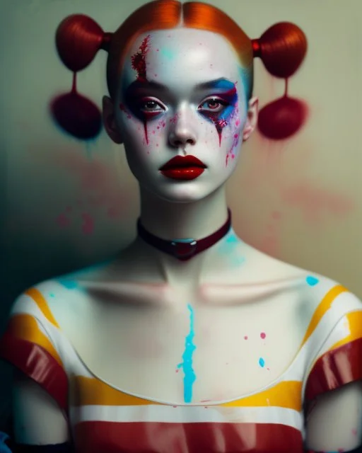 painting by koson ohara and marta bevacqua, Harley Quinn lagh