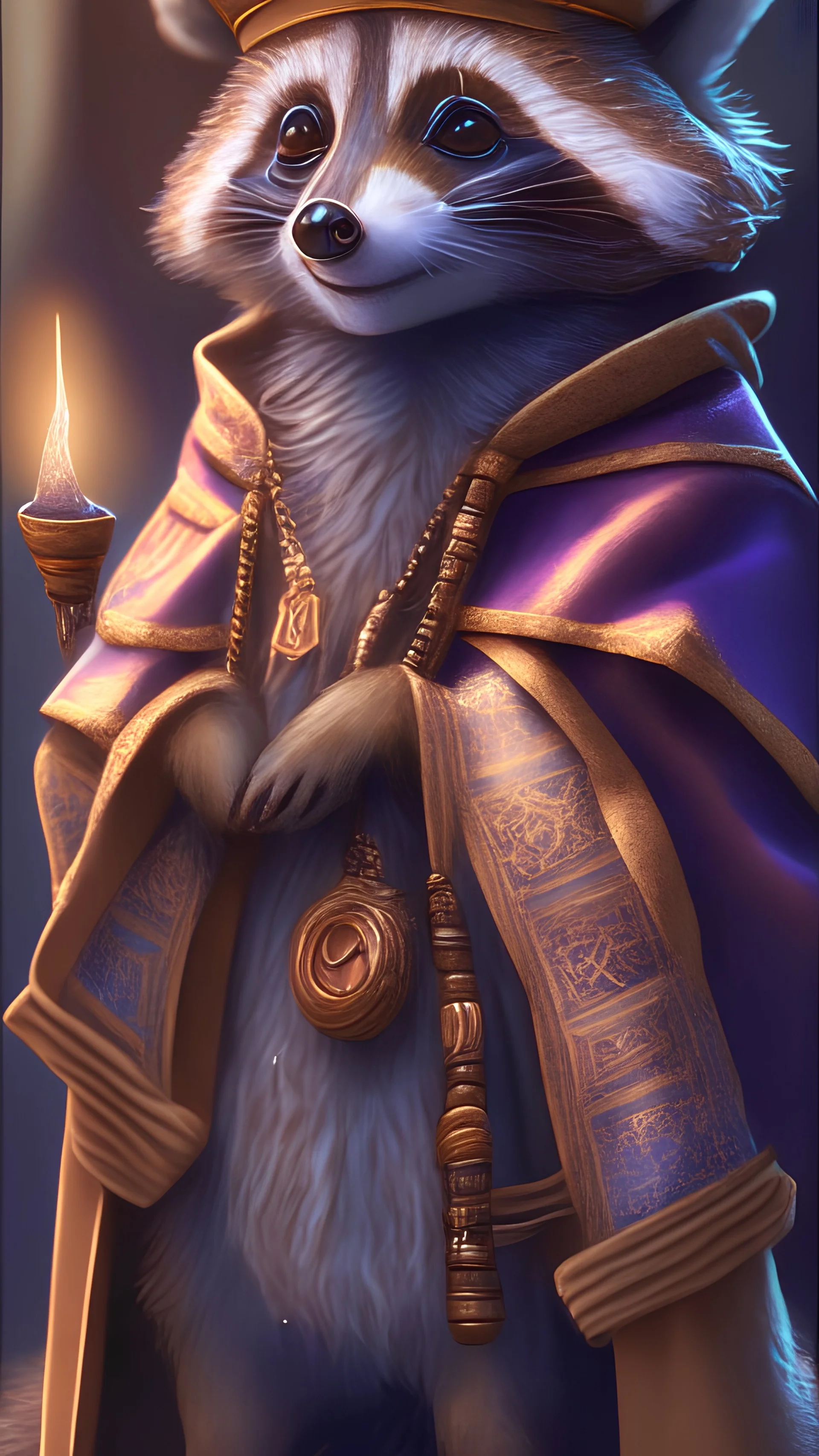 photorealistic cute coatimundi wizard, hyperdetailed painting, luminism, Bar lighting, complex, ancient greek clothes, messy brown old clothes, 4k resolution concept art, Artgerm, WLOP, Alphonse Mucha, 3d render, octane render, intricately detailed, cinematic, trending on artstation | Isometric | Centered hipereallistic cover photo awesome full color, hand drawn, dark, gritty, realistic mucha, klimt, cinematic