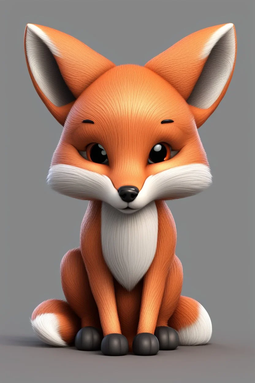 Cute fox 3D