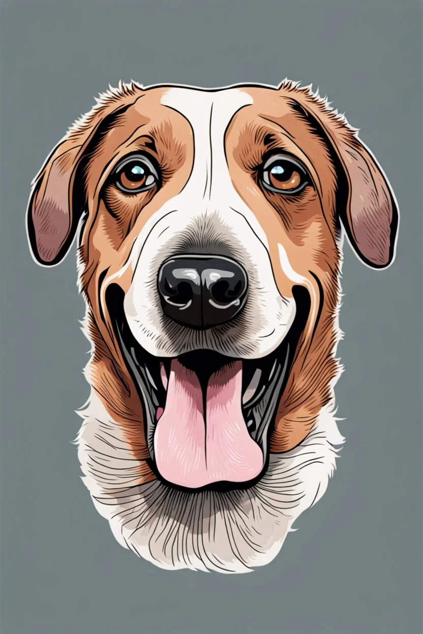 illustration dog meme face