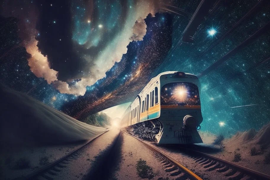 A train going into universe.