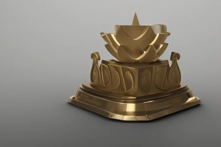 minimalistic trophy design for animation film festival