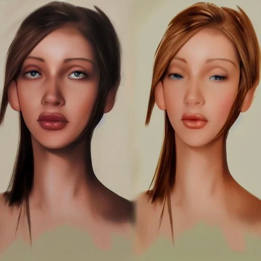 Realistic painting style with aurea proportion