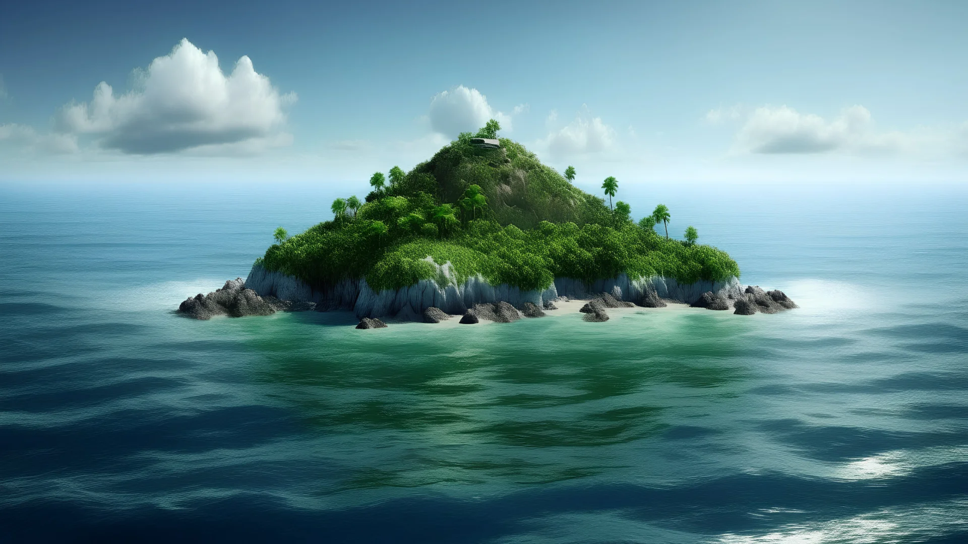 Picture of an isolated offshore island