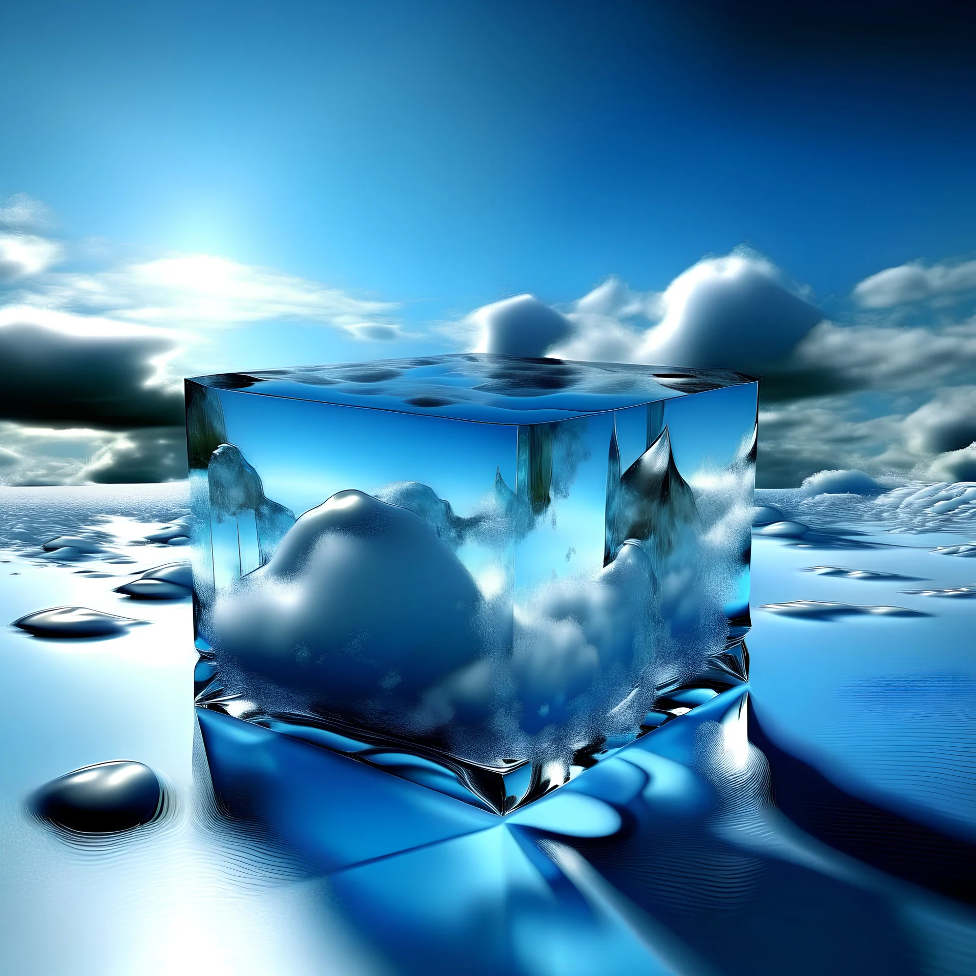 A WORLD INSIDE A CUBE OF ICE