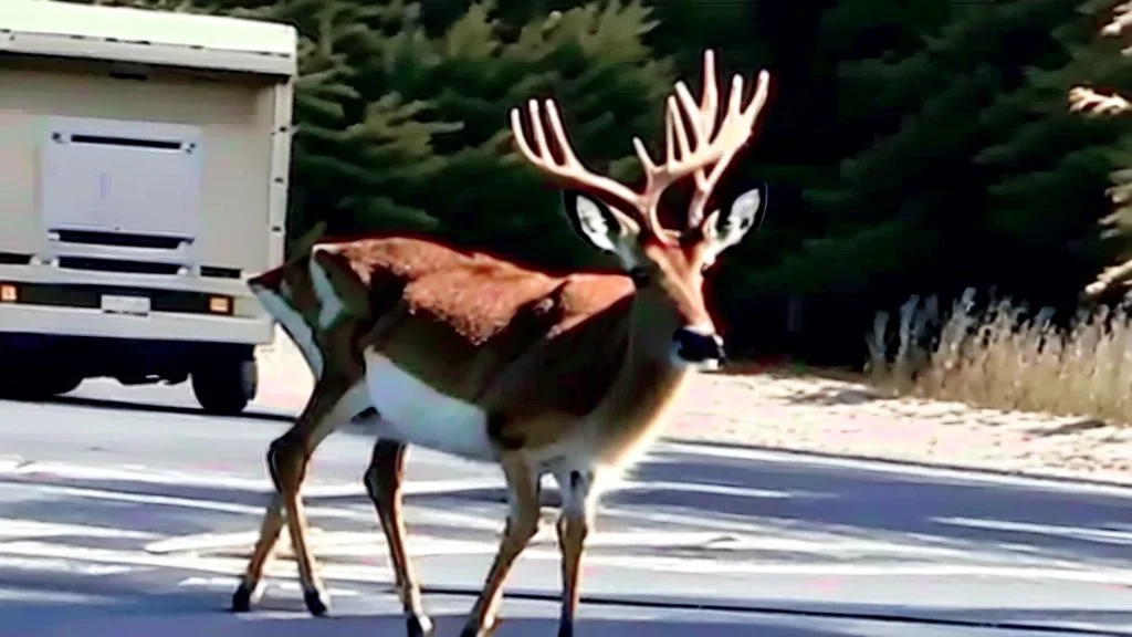 the deceased deer's family stalks moving truck company