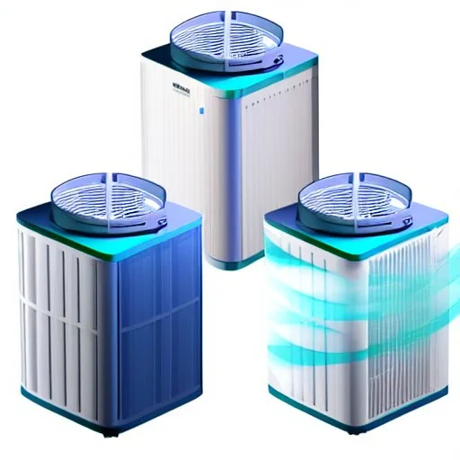 3 Large designer air purifiers