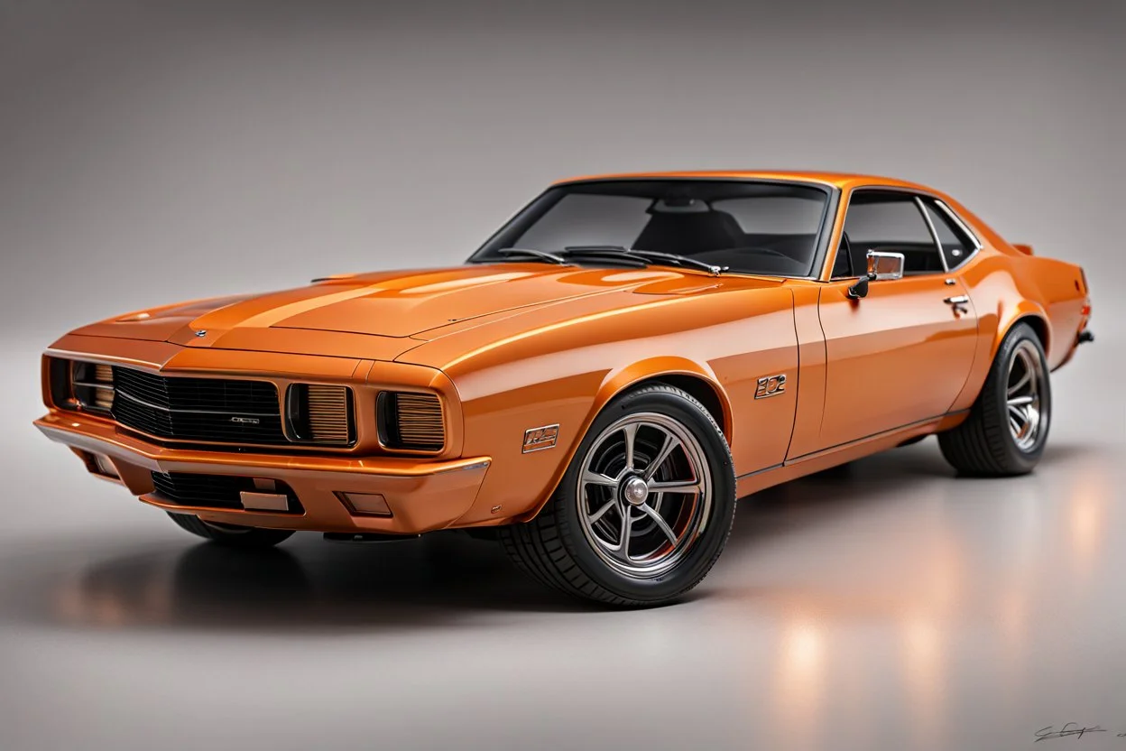 Fotorealistisch 1980 Chevrolet Camaro Z28 brandneu orange