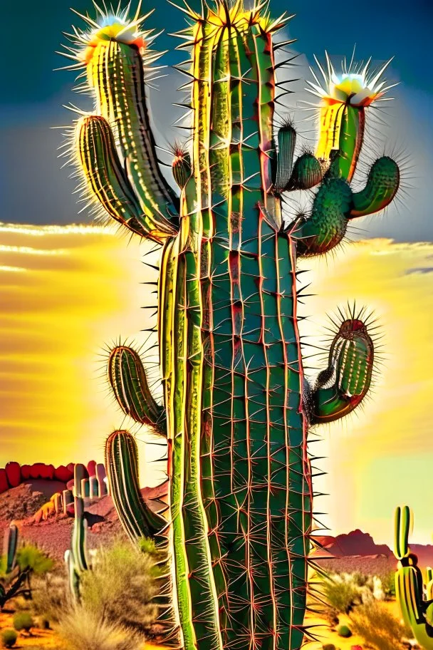 A most majestic cactus in the desert.