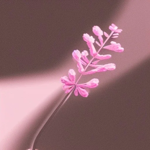 tiny delicate long stem crystalline flower, beautiful composition, centered in frame, pastel colors, plain solid color, highly intricate, extremely ornate, highly detailed, photorealistic, chiaroscuro, aesthetic layout, monochrome pantone, minimalist photography, hyper realistic, octane render, minimalist art