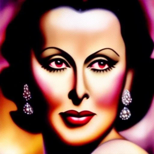 Ultra detailed fullbody Portrait in oil on canvas of busty Hedy Lamarr,extremely detailed digital painting,ultrarealistic skin,intense stare, extremely detailed face, crystal clear eyes, mystical colors ,perfectly centered image, perfect composition, rim light, beautiful lighting,masterpiece ,8k, stunning scene, raytracing, anatomically correct, in the style of Simon Bisley and Ohrai Noriyoshi and robert e howard and Steve Jung and Wizyakuza and uncannyknack.