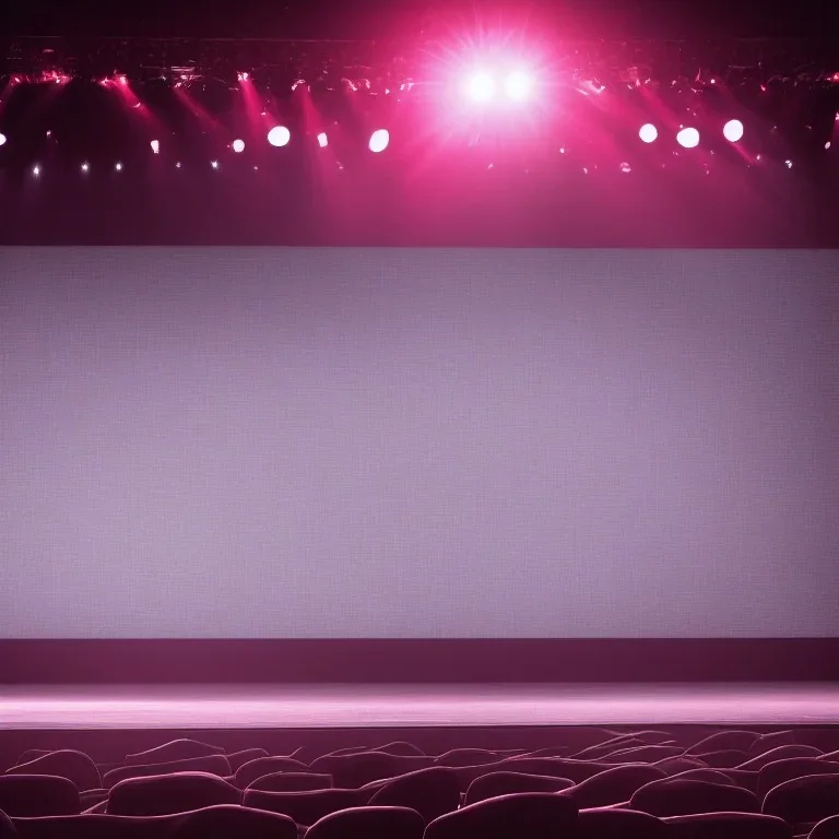 vivid photograph of a huge stage, where a bright spotilght illuminates a single tiny empty chair