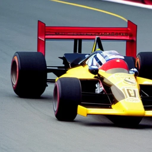 ayrton senna racing in a formula one car