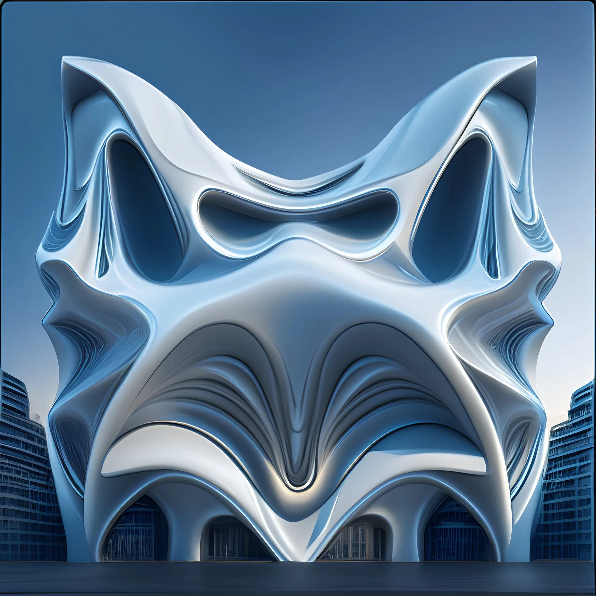 8k arquitectura Zaha Hadid arte digital hiper realista ultra detallado 3D perspectiva