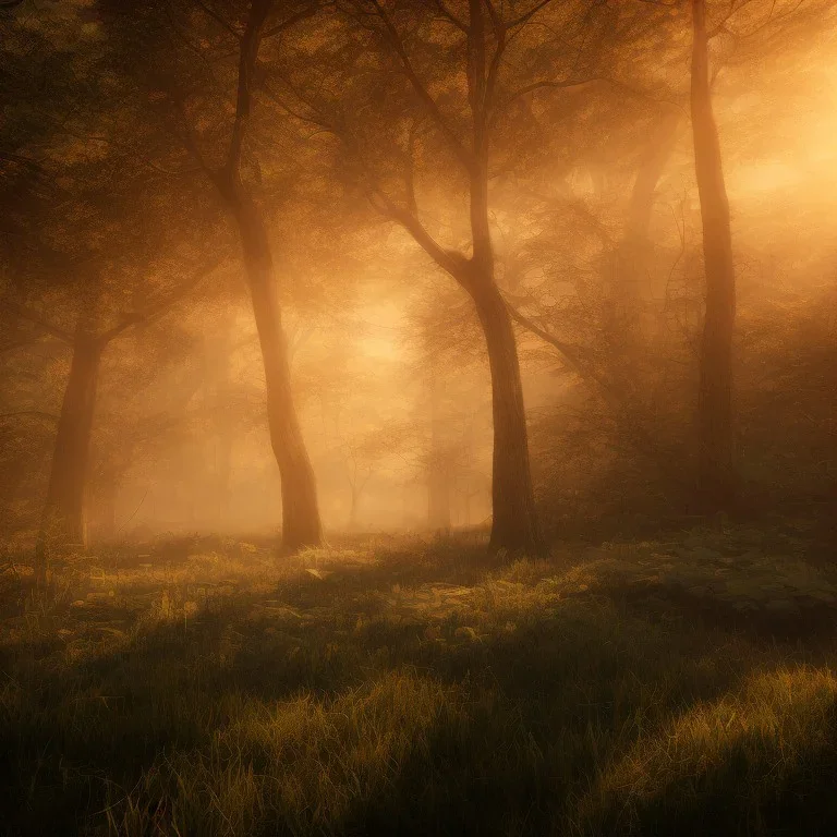 forest in sunset