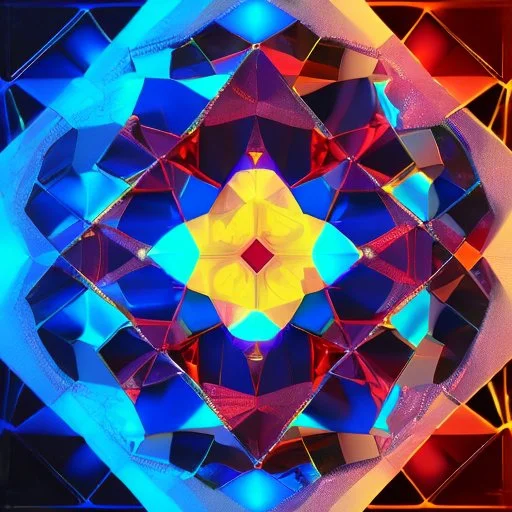 a random color metallic 4d Tesseract ,inside a 4d orange Tesseract rotating cube in a four dimension environment