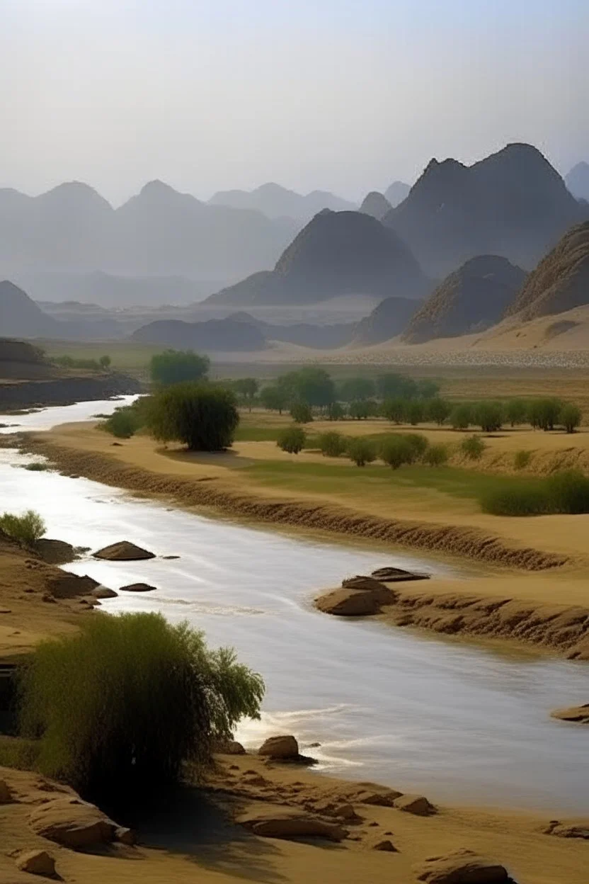 kassala mountains with river